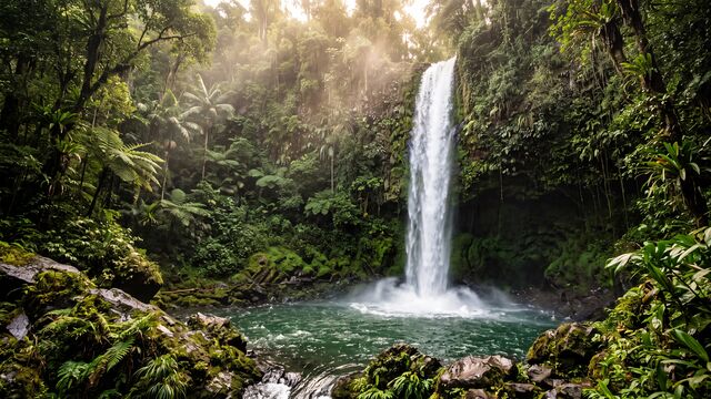 Jungle Waterfall wallpaper