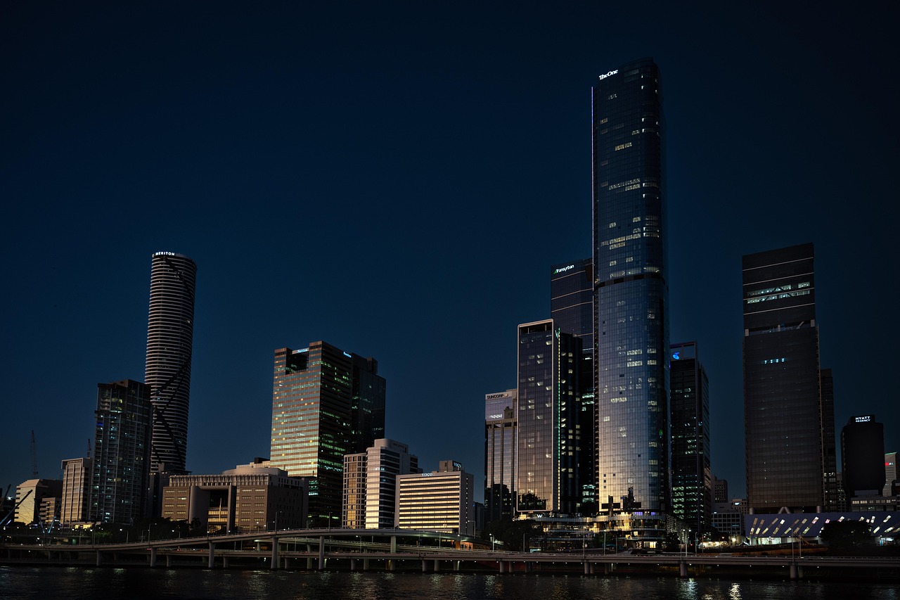 Skyline Brisbane Sunset wallpaper