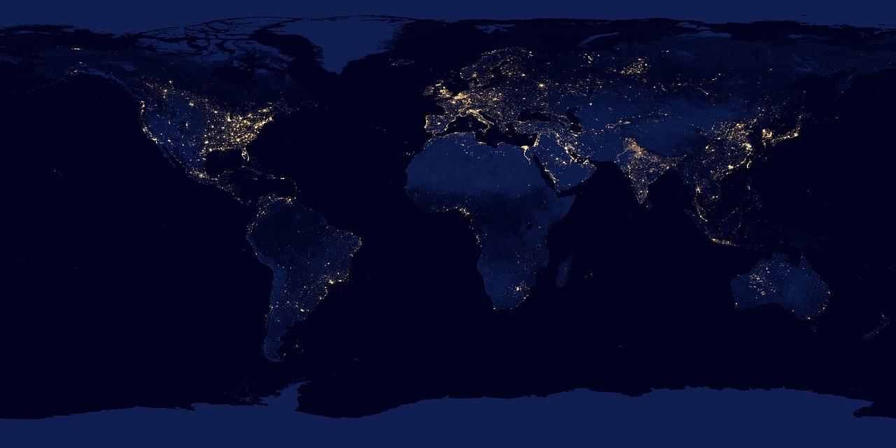 World Map Satellite Image wallpaper