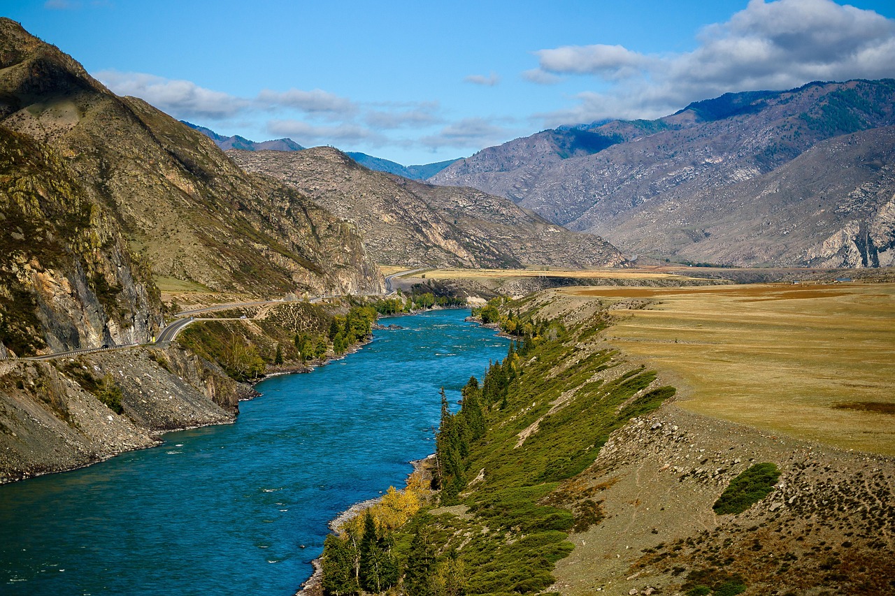Katun River Altai Mountains Landscape wallpaper