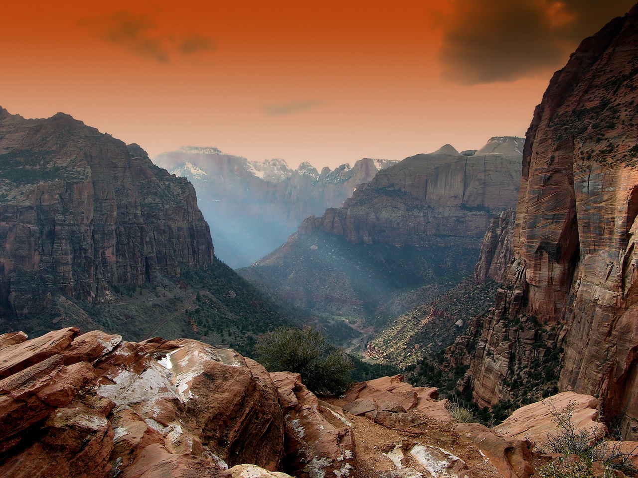 Mountains Valley Landscape wallpaper
