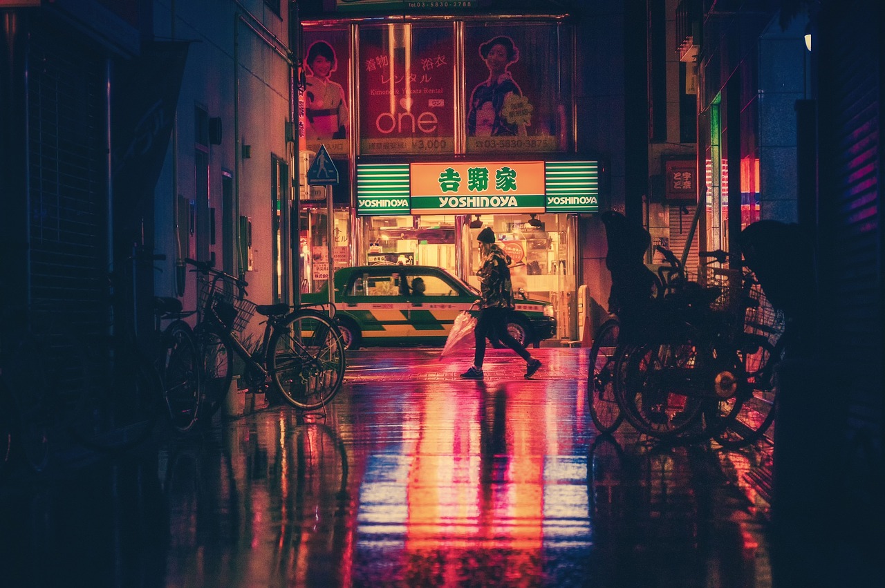 Japan Street Night wallpaper