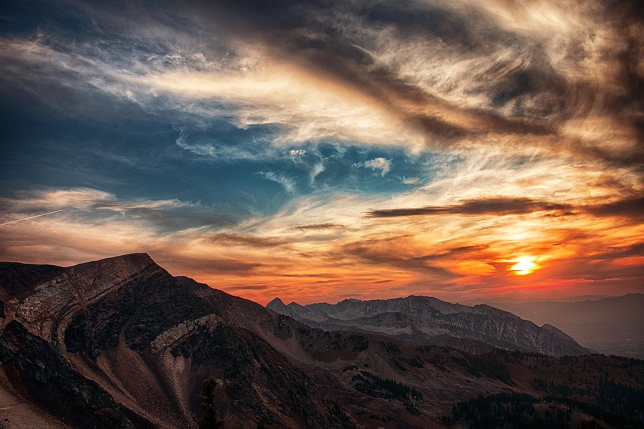 Mountains Peak Sunset wallpaper
