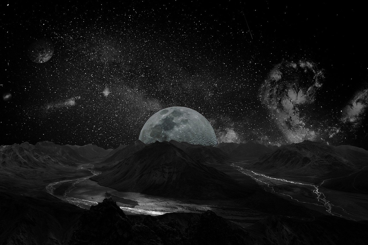 Moon Universe Space wallpaper