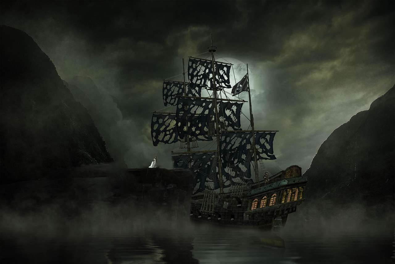 Sea Pirate Ship Woman wallpaper