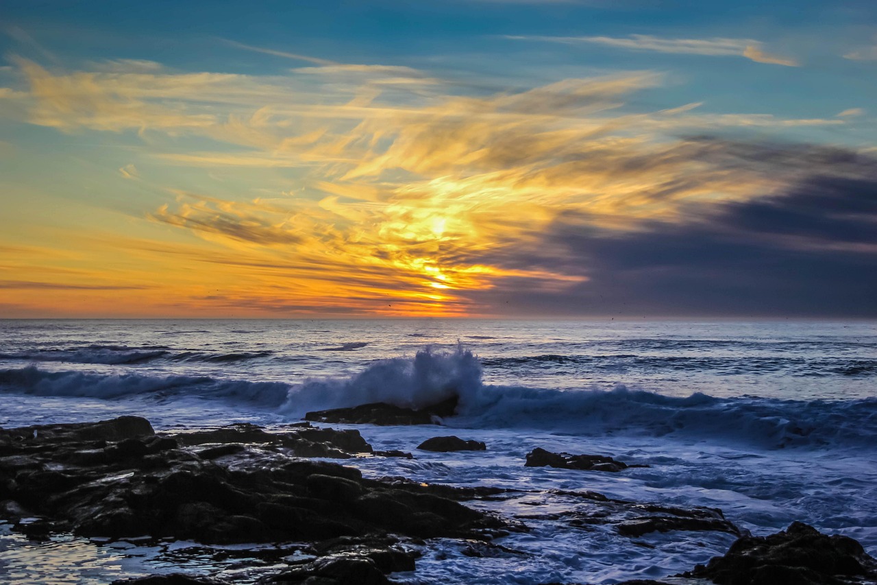 Ocean Sea Sunset wallpaper
