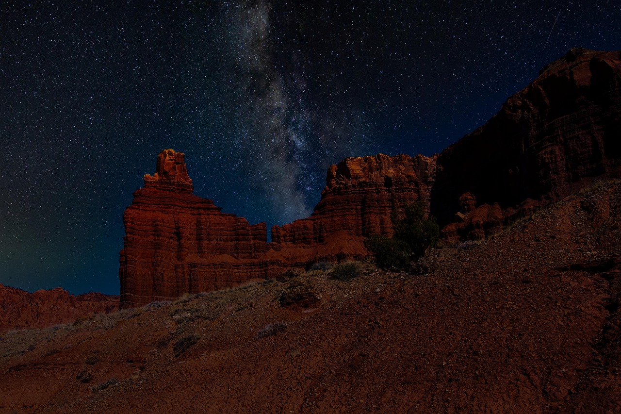 Stars Night Desert wallpaper