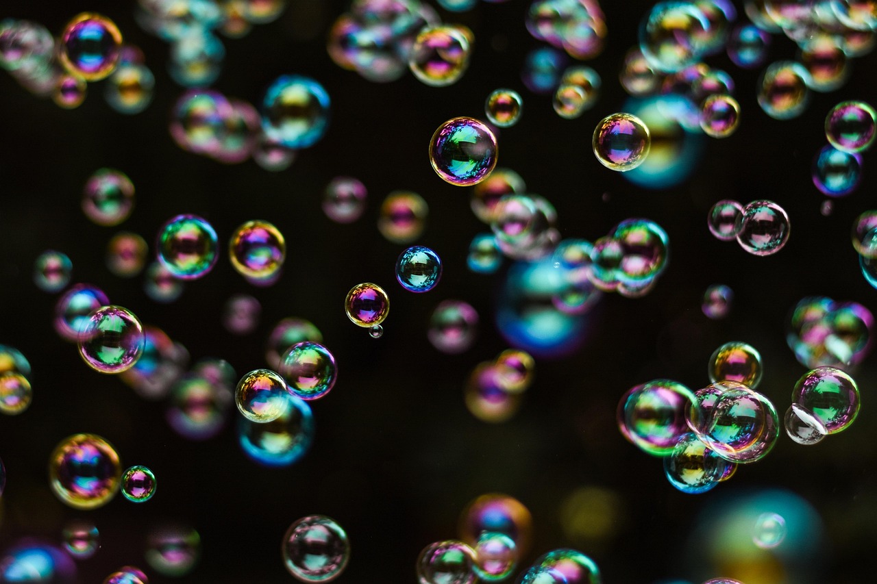 Soap Bubbles Multicoloured Dazzling wallpaper