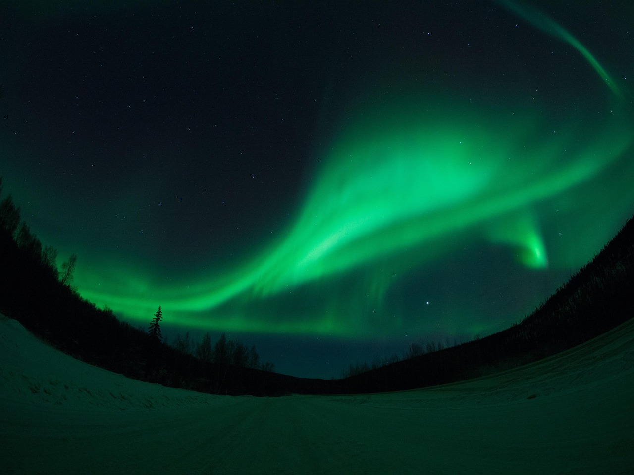 Aurora Alaska Fairbanks wallpaper