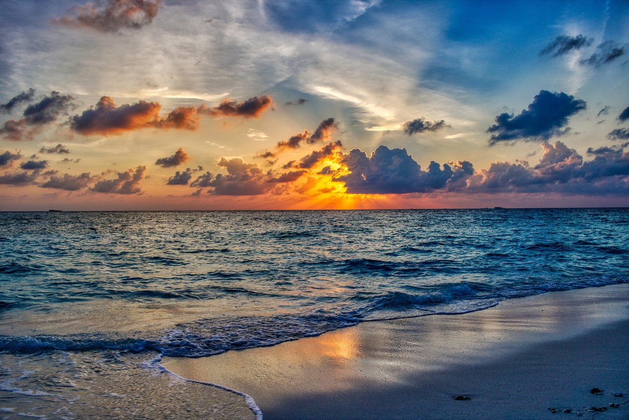 Beach Ocean Sunset wallpaper