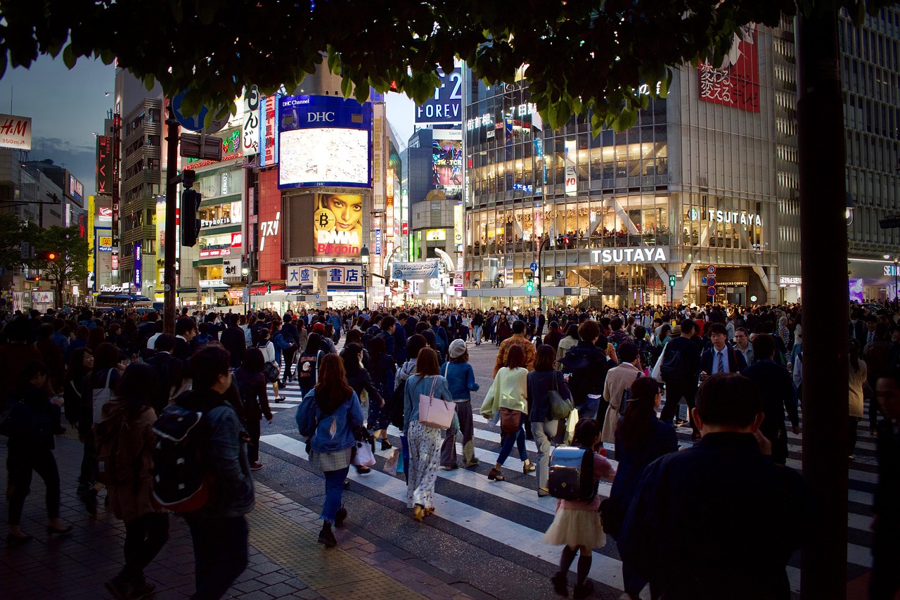 People Crowd Street wallpaper