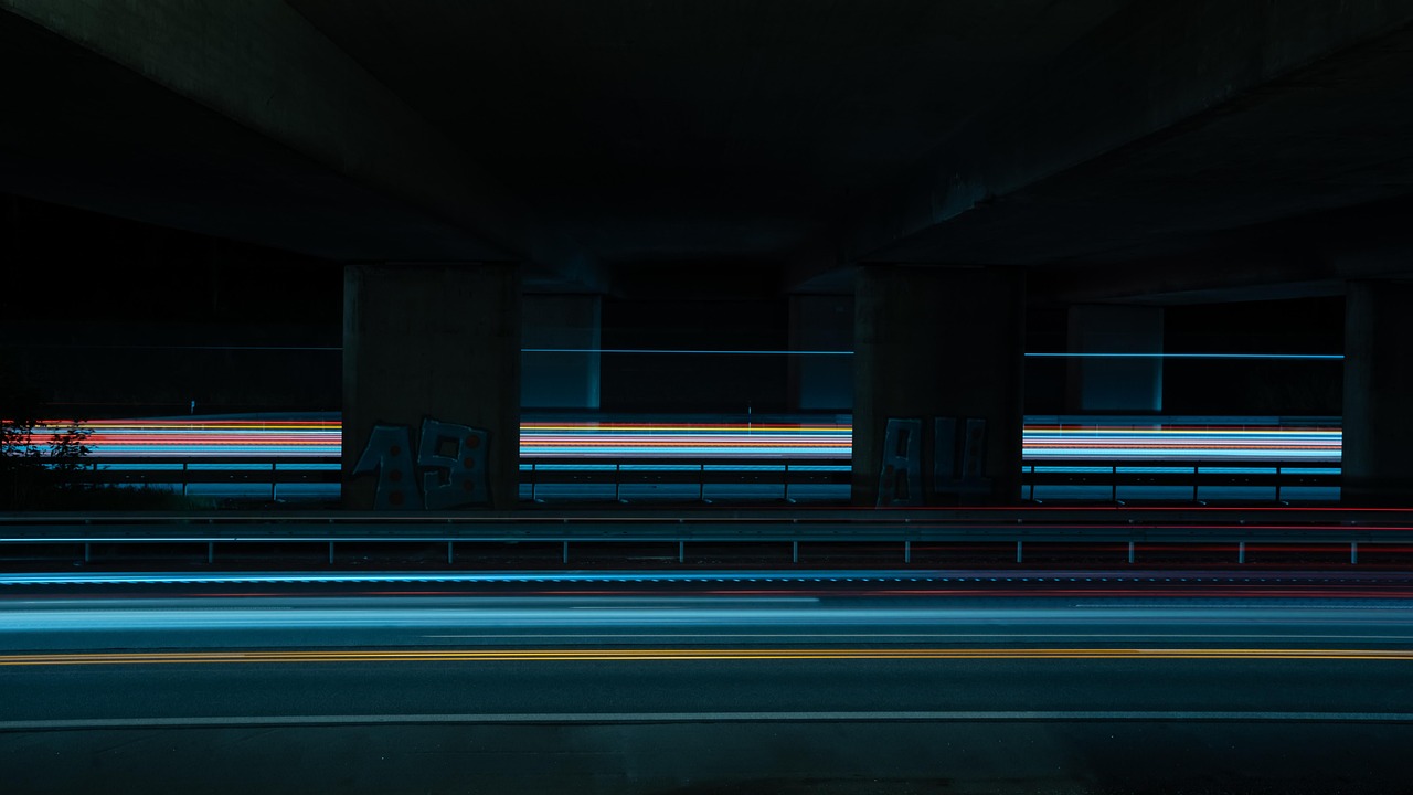 Long Exposure Light Trails Car wallpaper