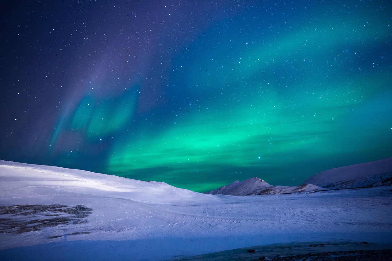Christmas Background Aurora Northern Lights wallpaper