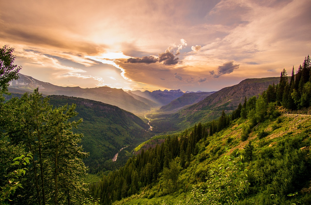 Mountains Trees Sky wallpaper