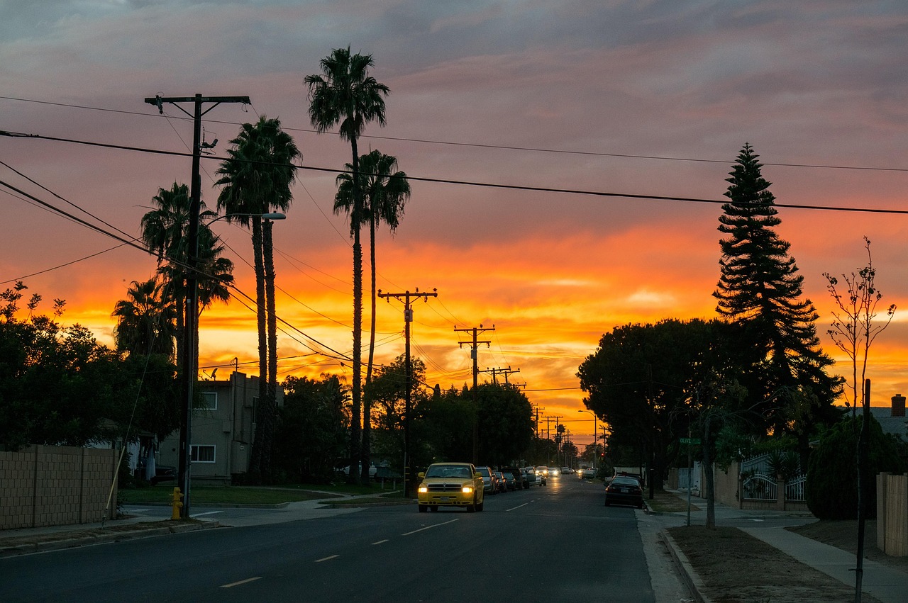 Sunset Street Los Angeles wallpaper