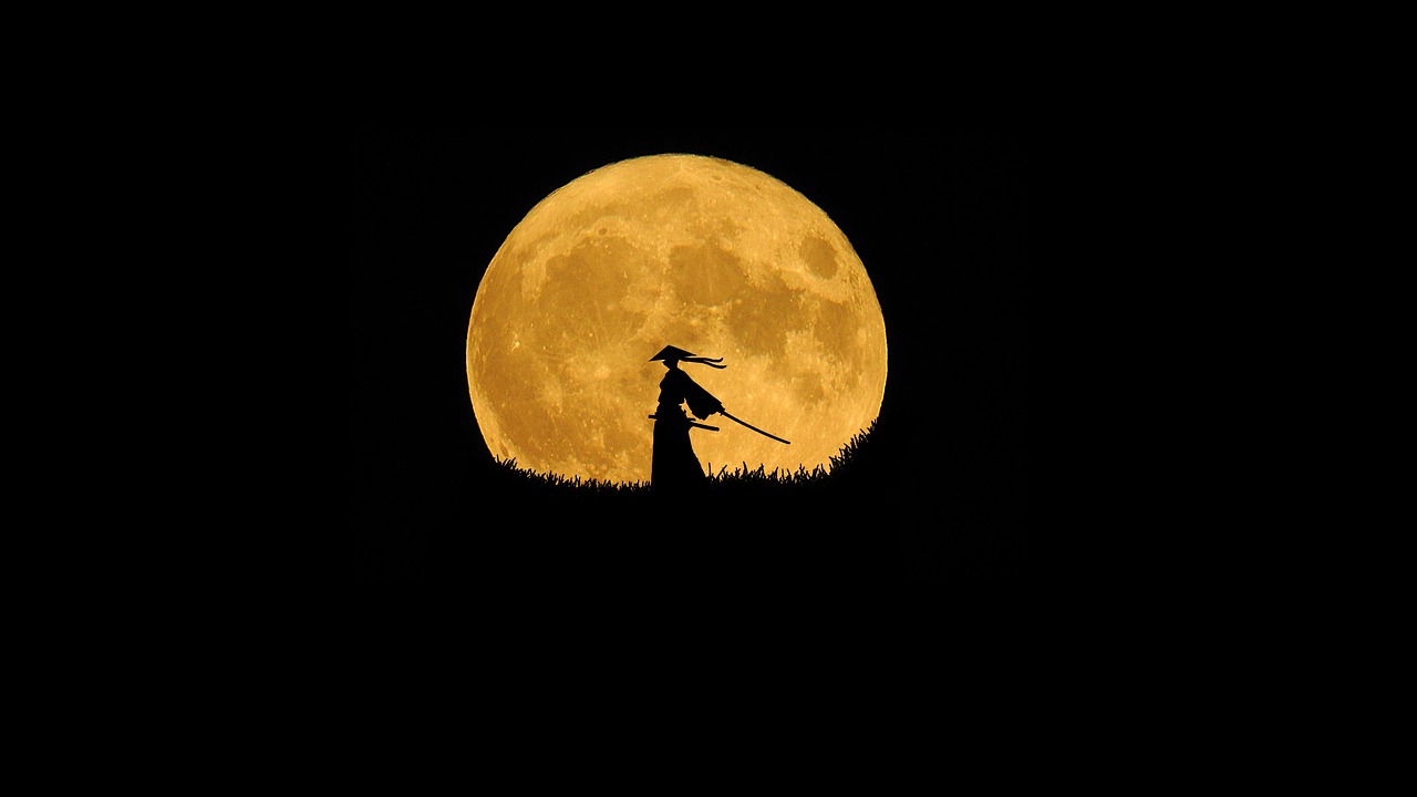 Anime Full Moon Samurai wallpaper
