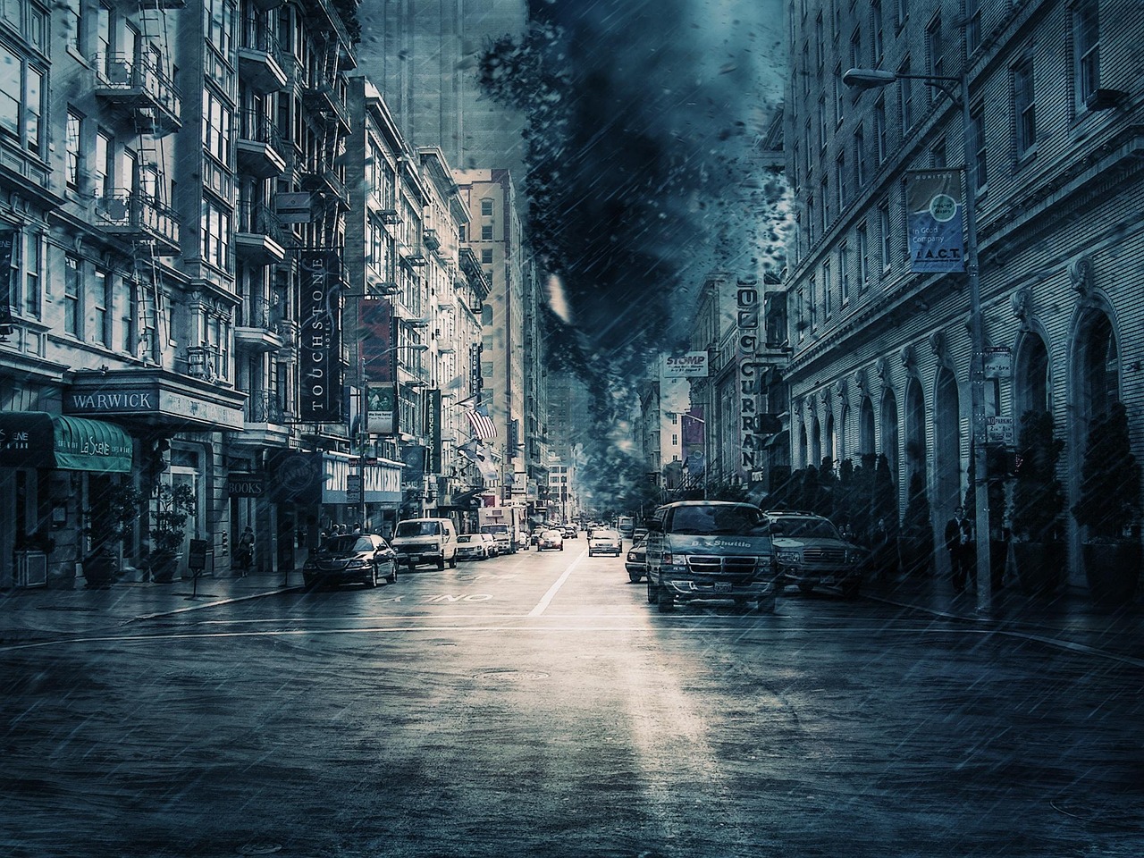 City Traffic Storm wallpaper