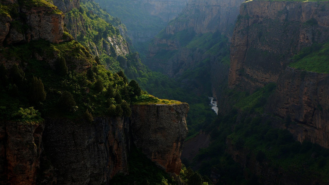 Canyon Mountains River wallpaper
