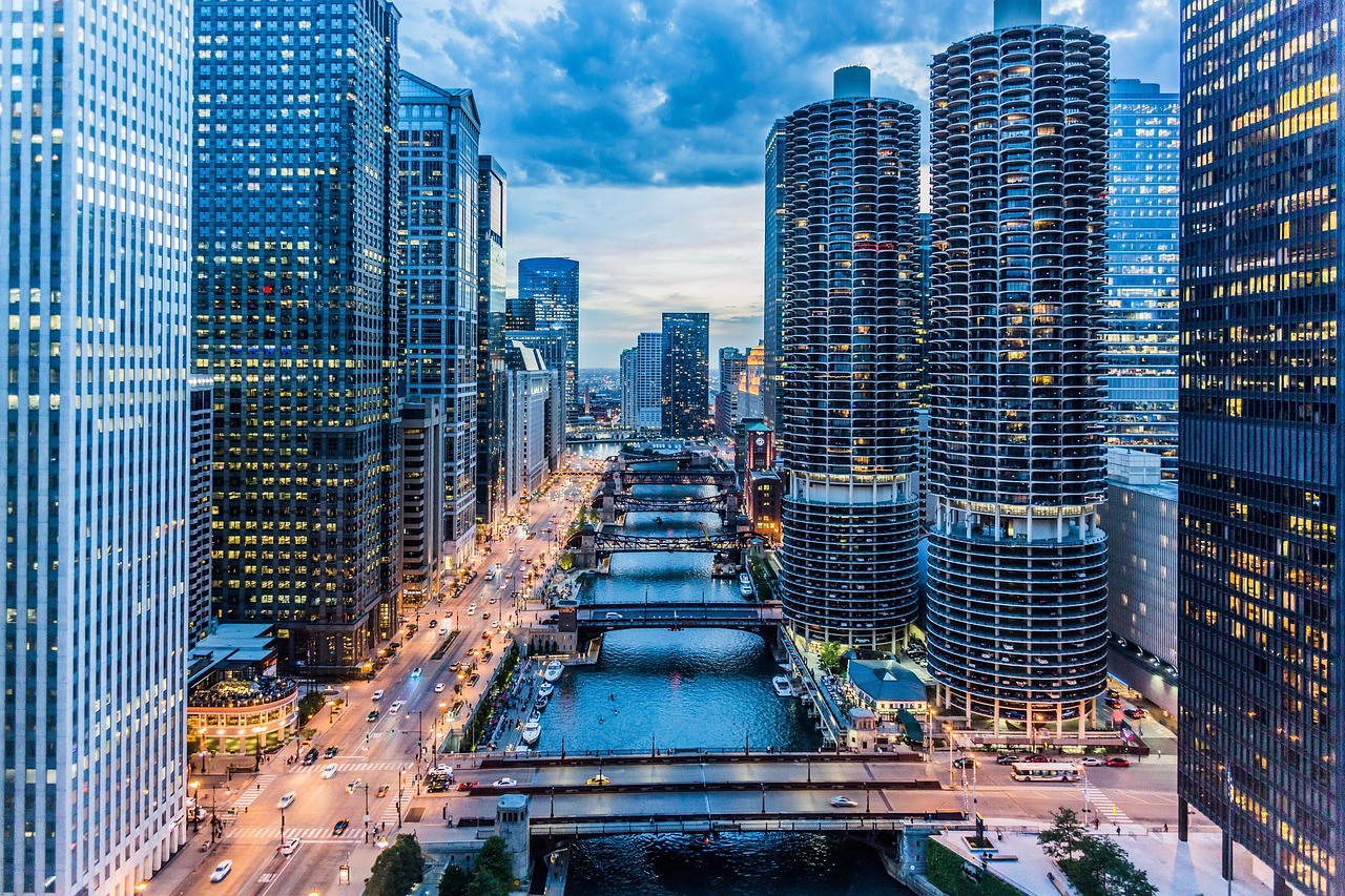 River Bridges Buildings wallpaper