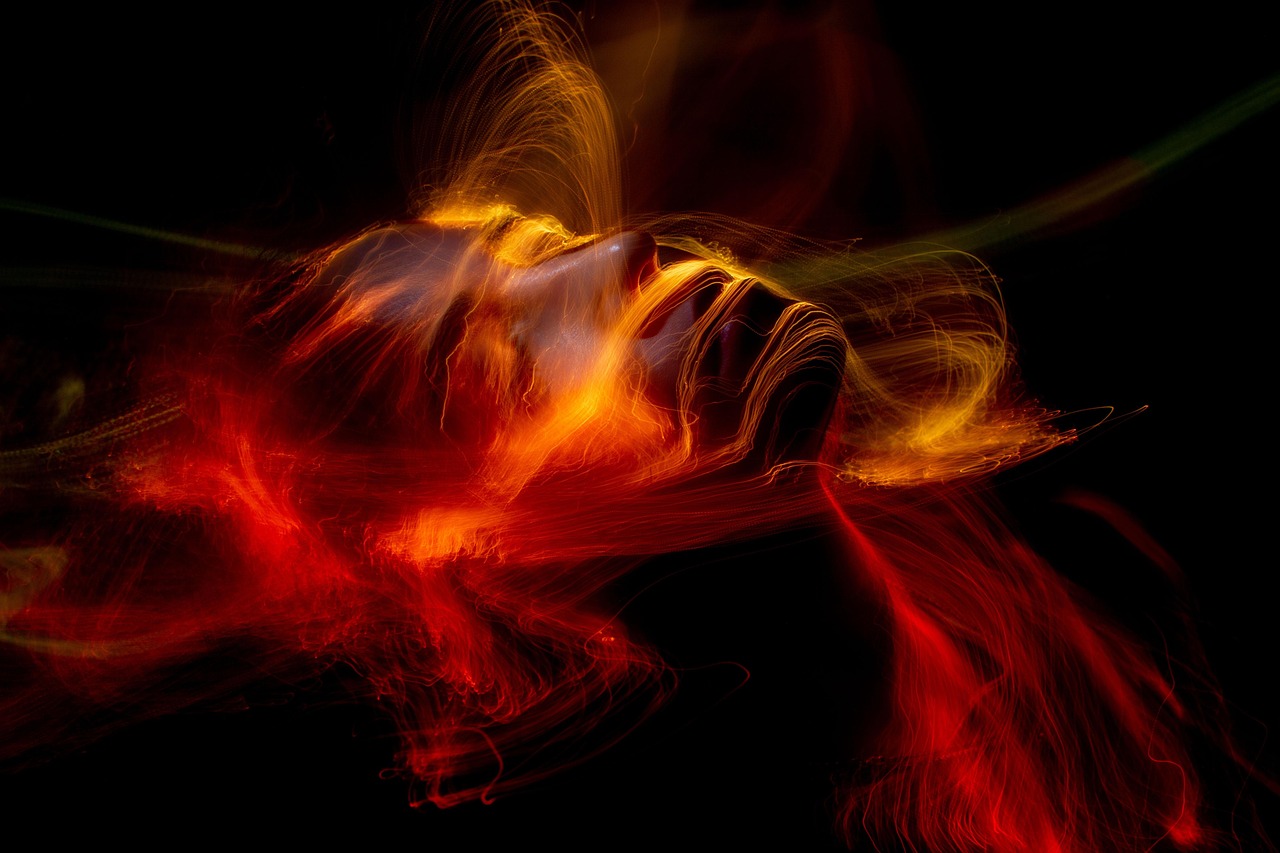 Woman Face Light Painting wallpaper