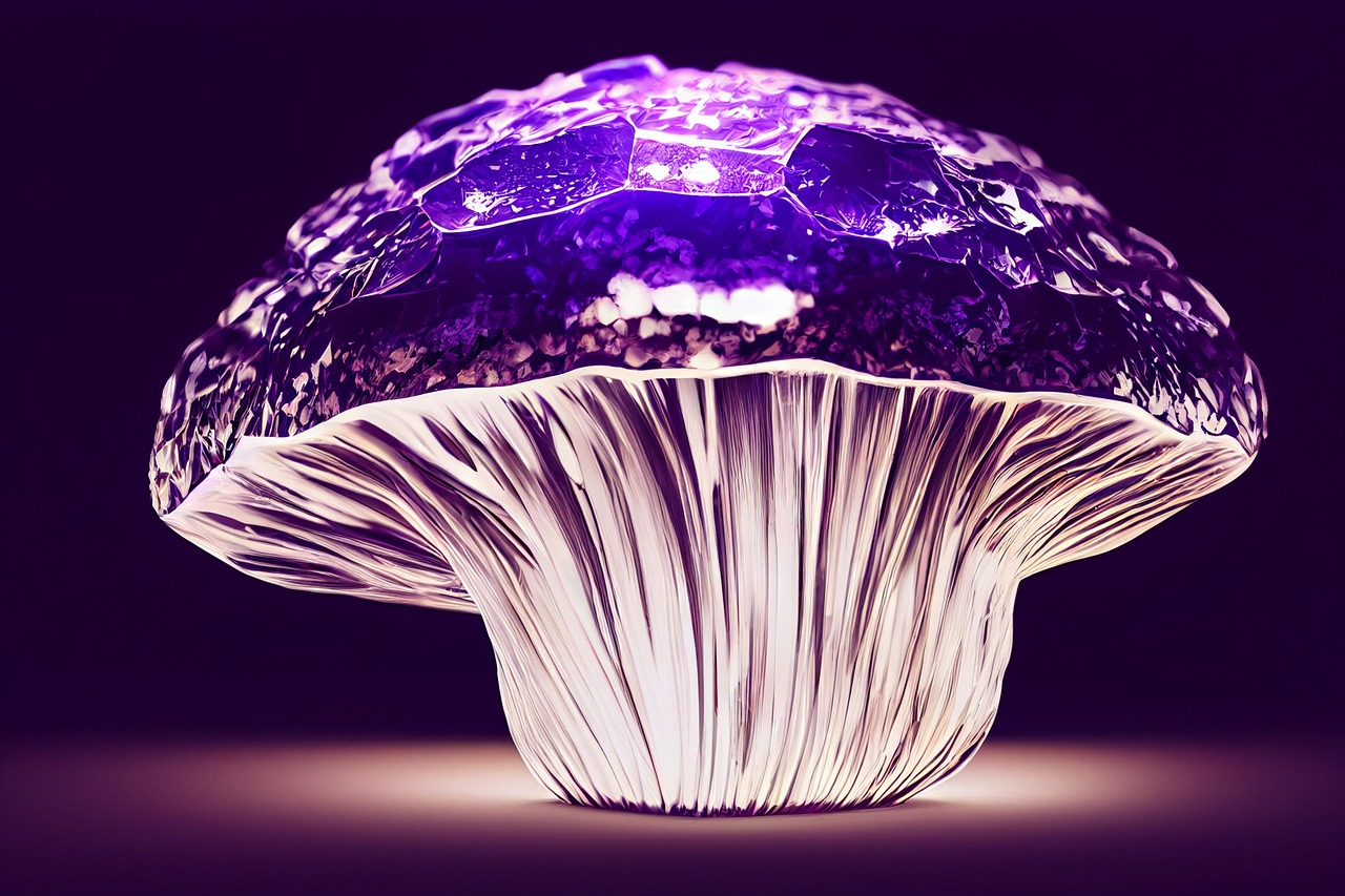 Crystal Mushroom Purple Mushroom wallpaper