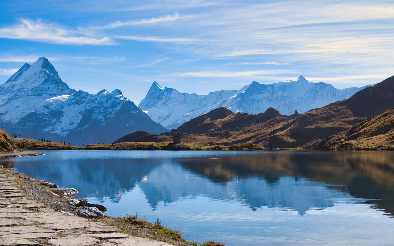 Bachalpsee Lake Mountains wallpaper