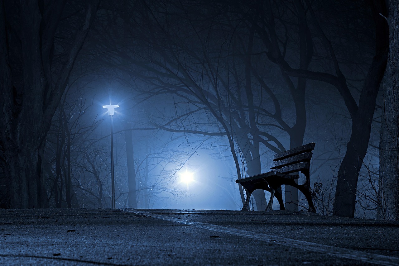 Park Bench Night wallpaper
