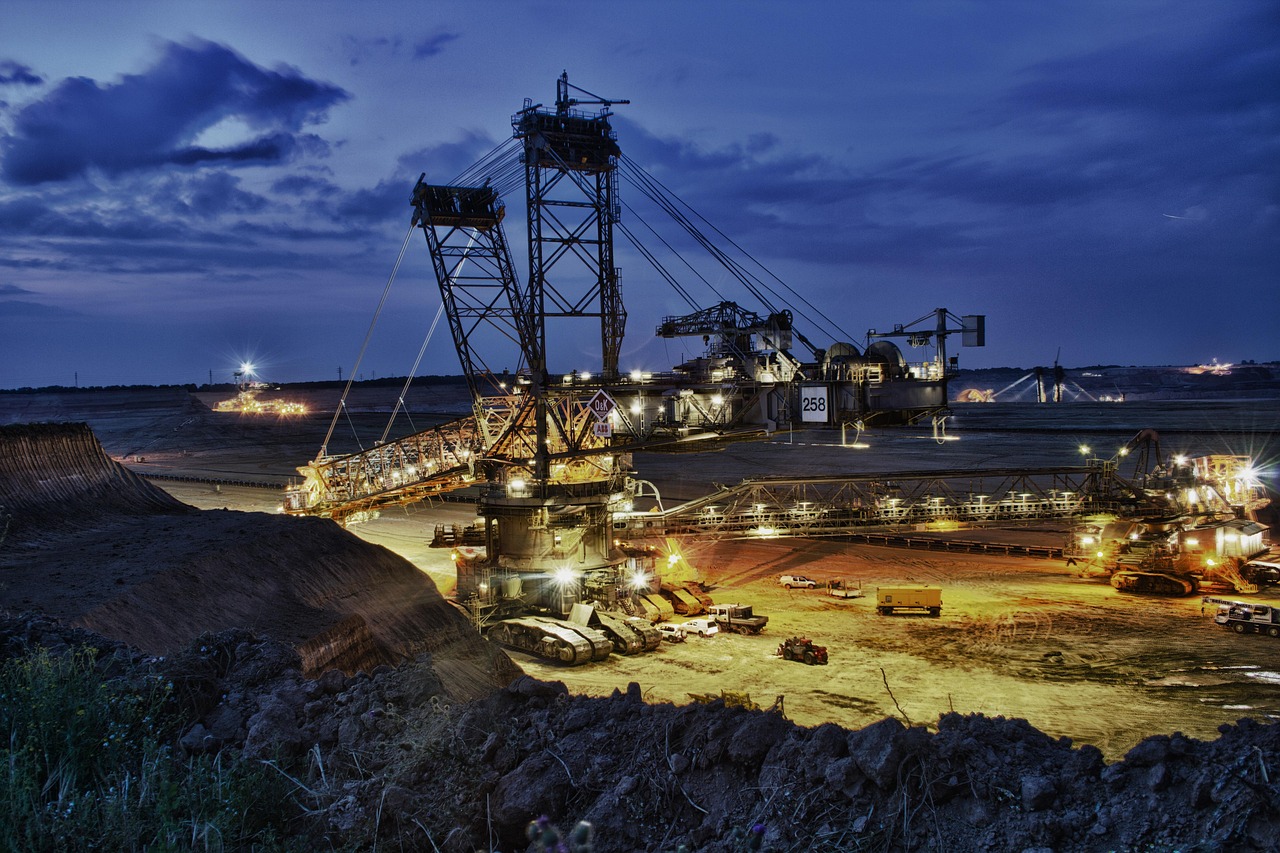 Excavator Brown Coal Open Pit Mining wallpaper