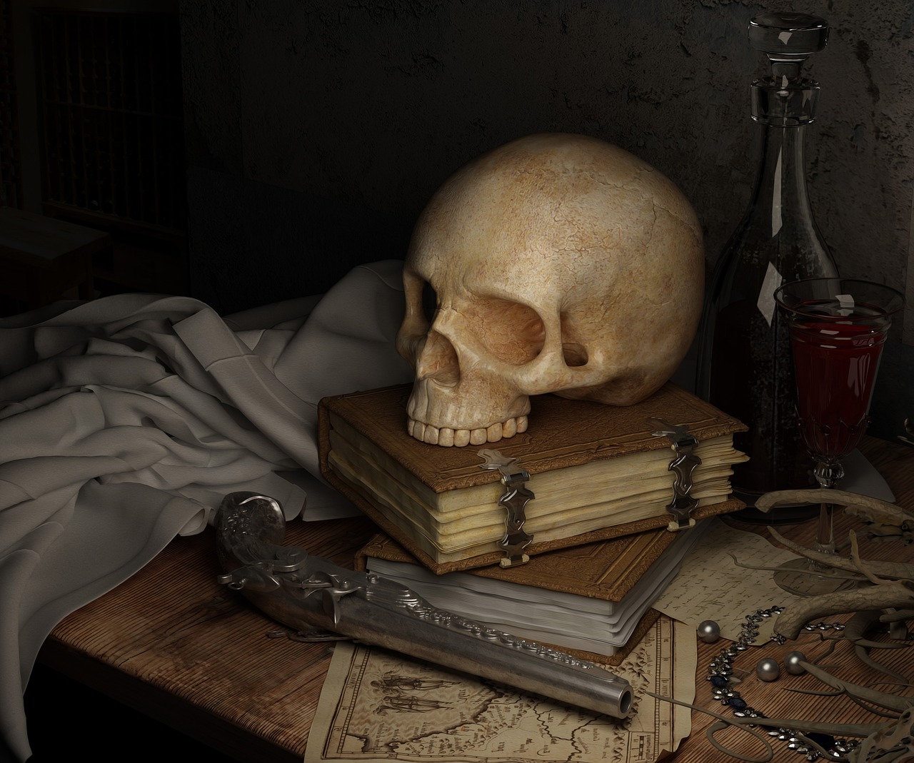Skull Dark Pirate wallpaper