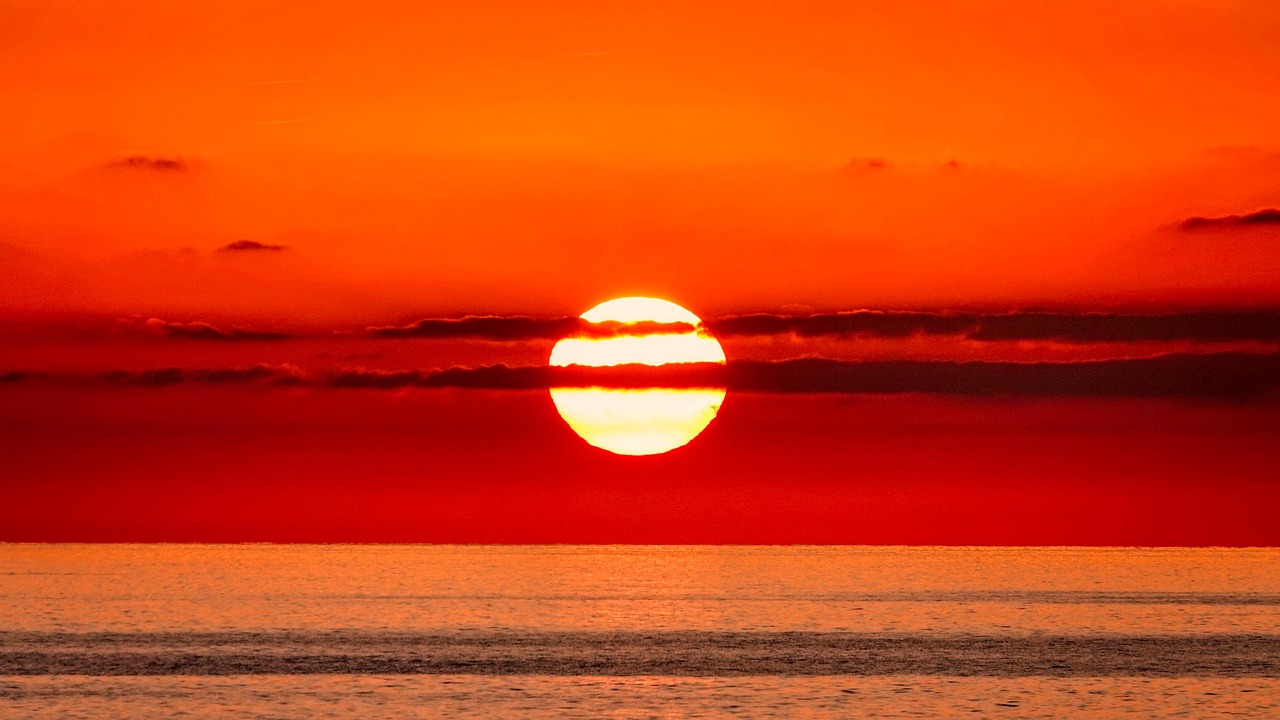Sunset Sea Ocean wallpaper
