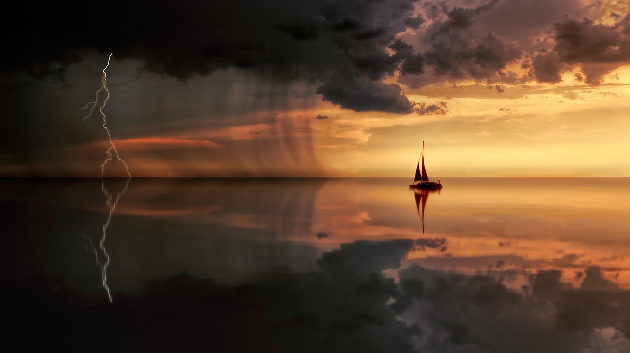 Sunset Nature Waters wallpaper